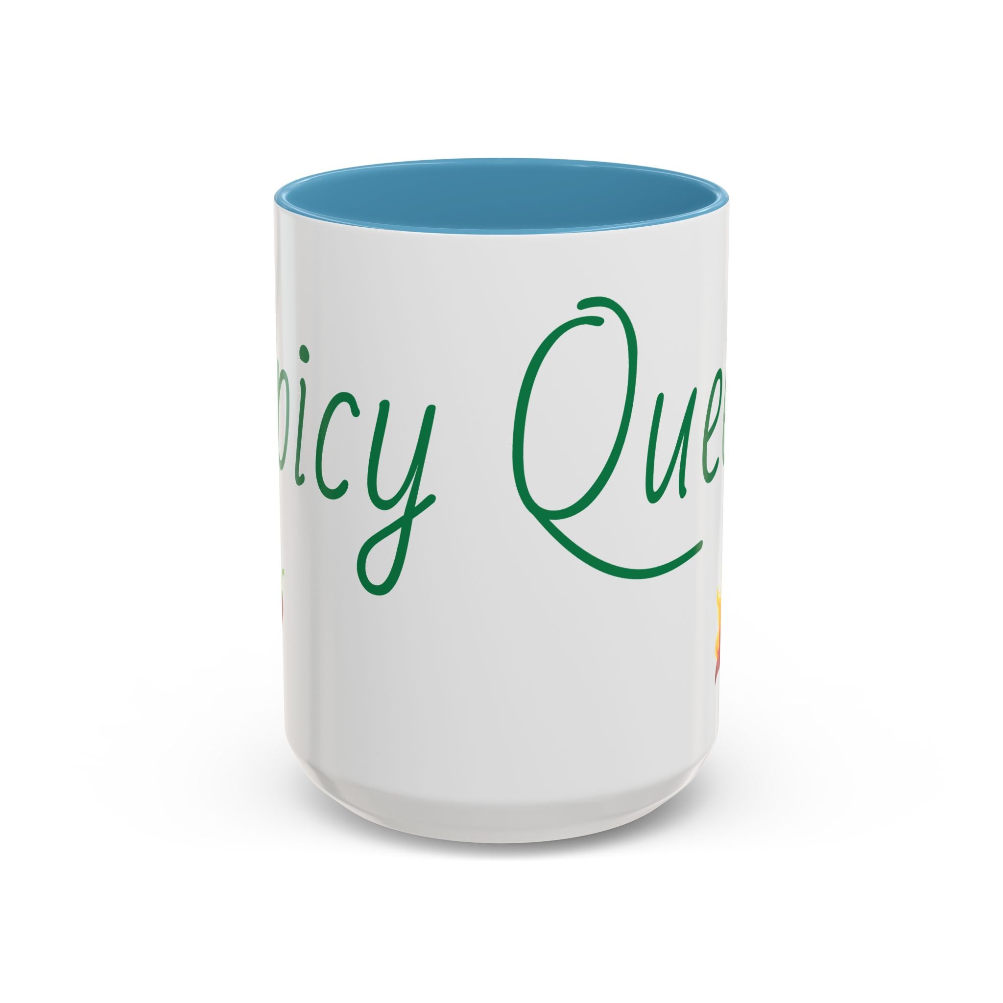 Spicy Queen Coffee Mug – 11/15oz Accent Ceramic Cup with Fiery Chili Design
