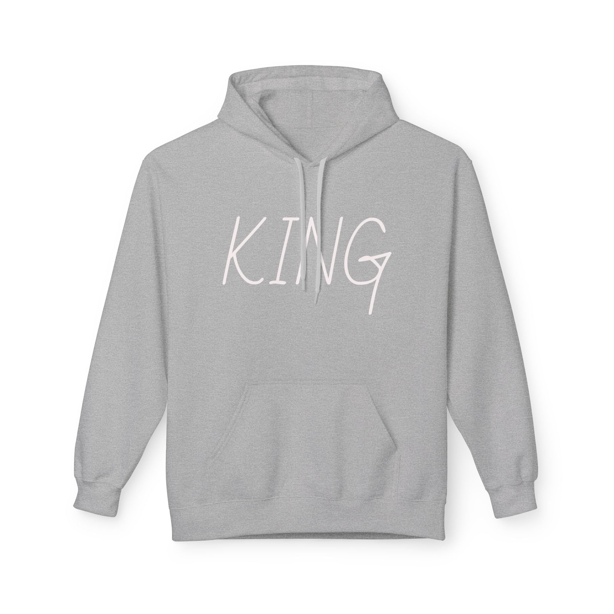 Hoodie — "King Don't Mess With My Queen" Back Print Cozy Fleece Pullover