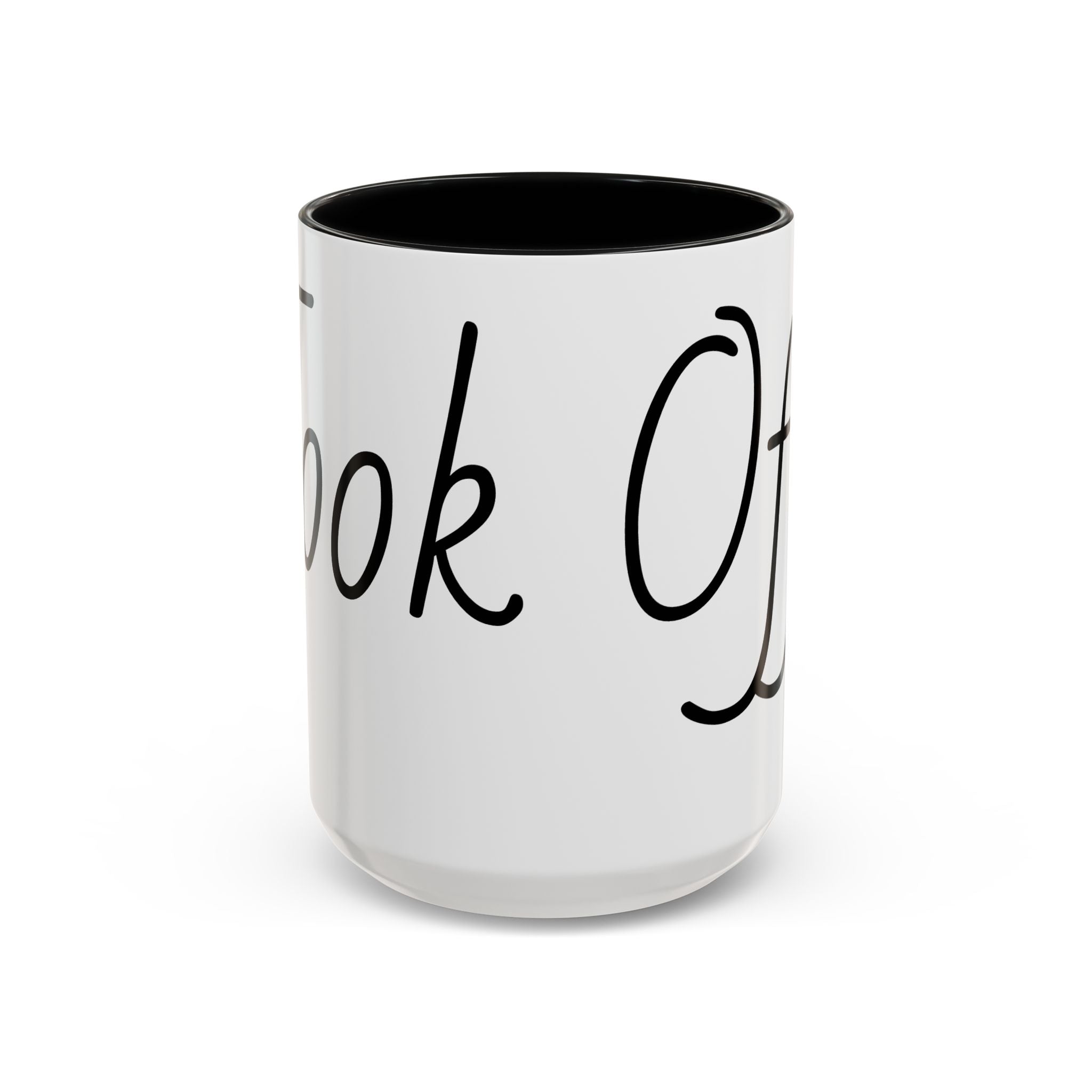 Coffee Mug — "Fook Off" Graphic Accent Mug with Kiss & Middle Finger Design