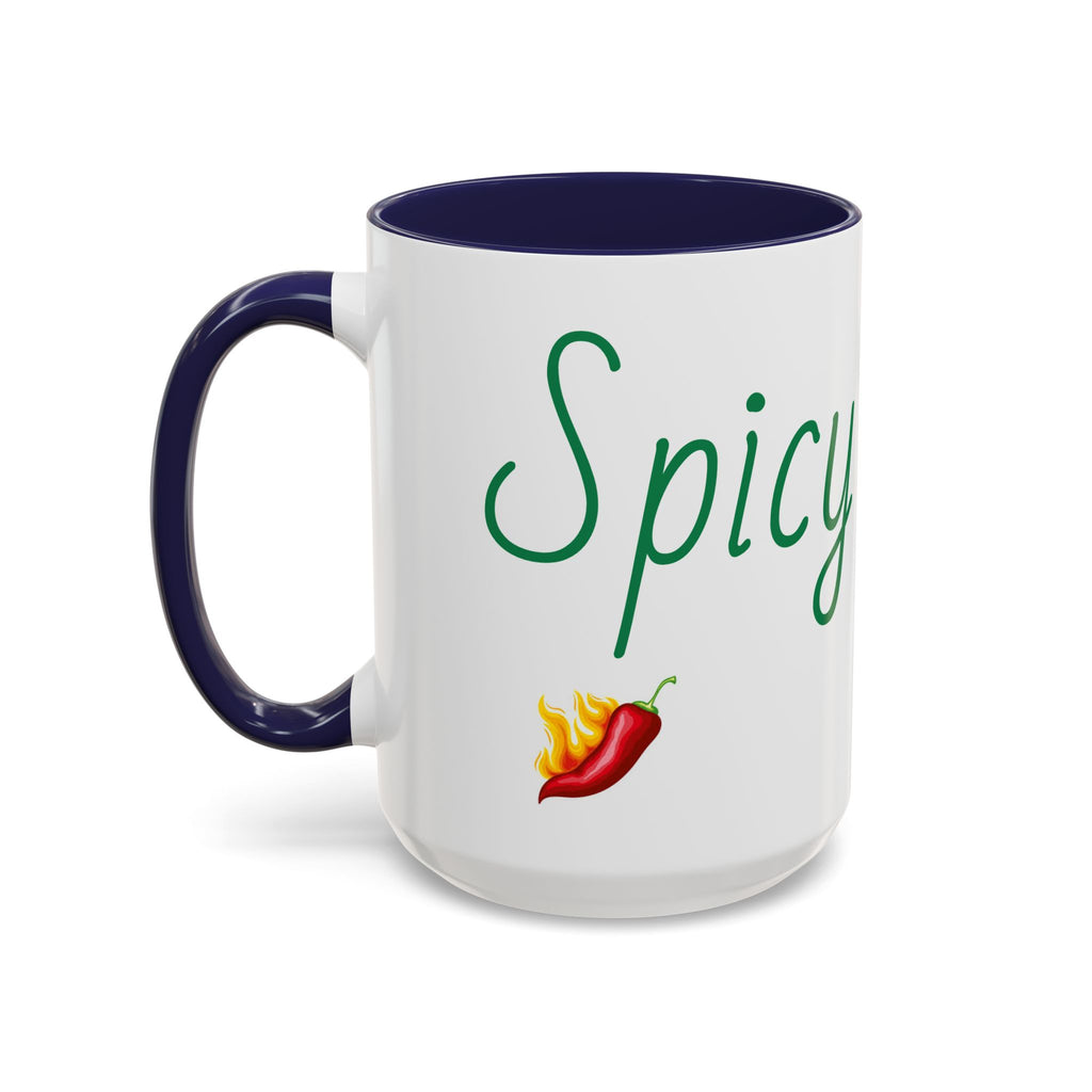 Spicy Queen Coffee Mug – 11/15oz Accent Ceramic Cup with Fiery Chili Design
