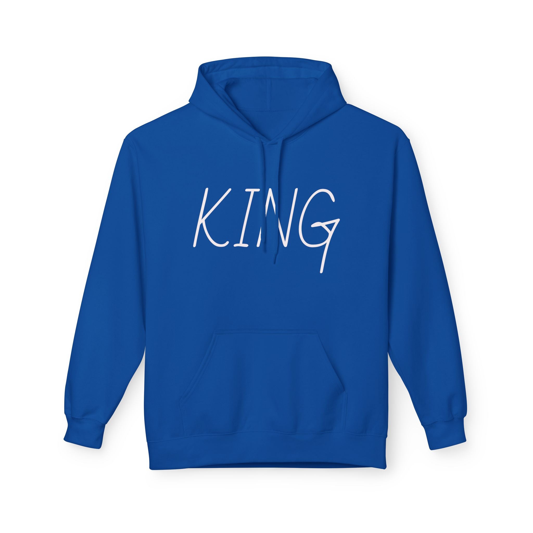 Hoodie — "King Don't Mess With My Queen" Back Print Cozy Fleece Pullover