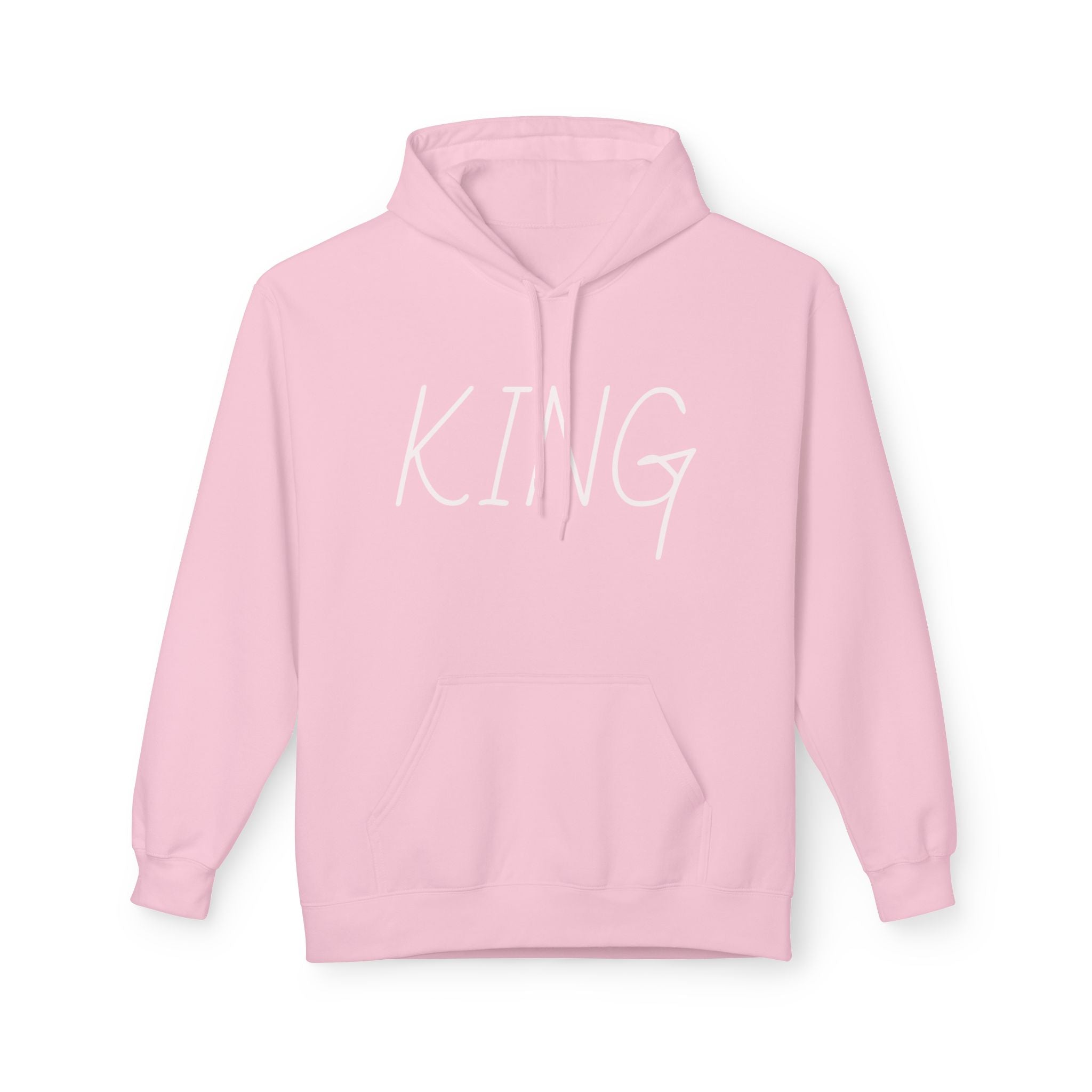 Hoodie — "King Don't Mess With My Queen" Back Print Cozy Fleece Pullover