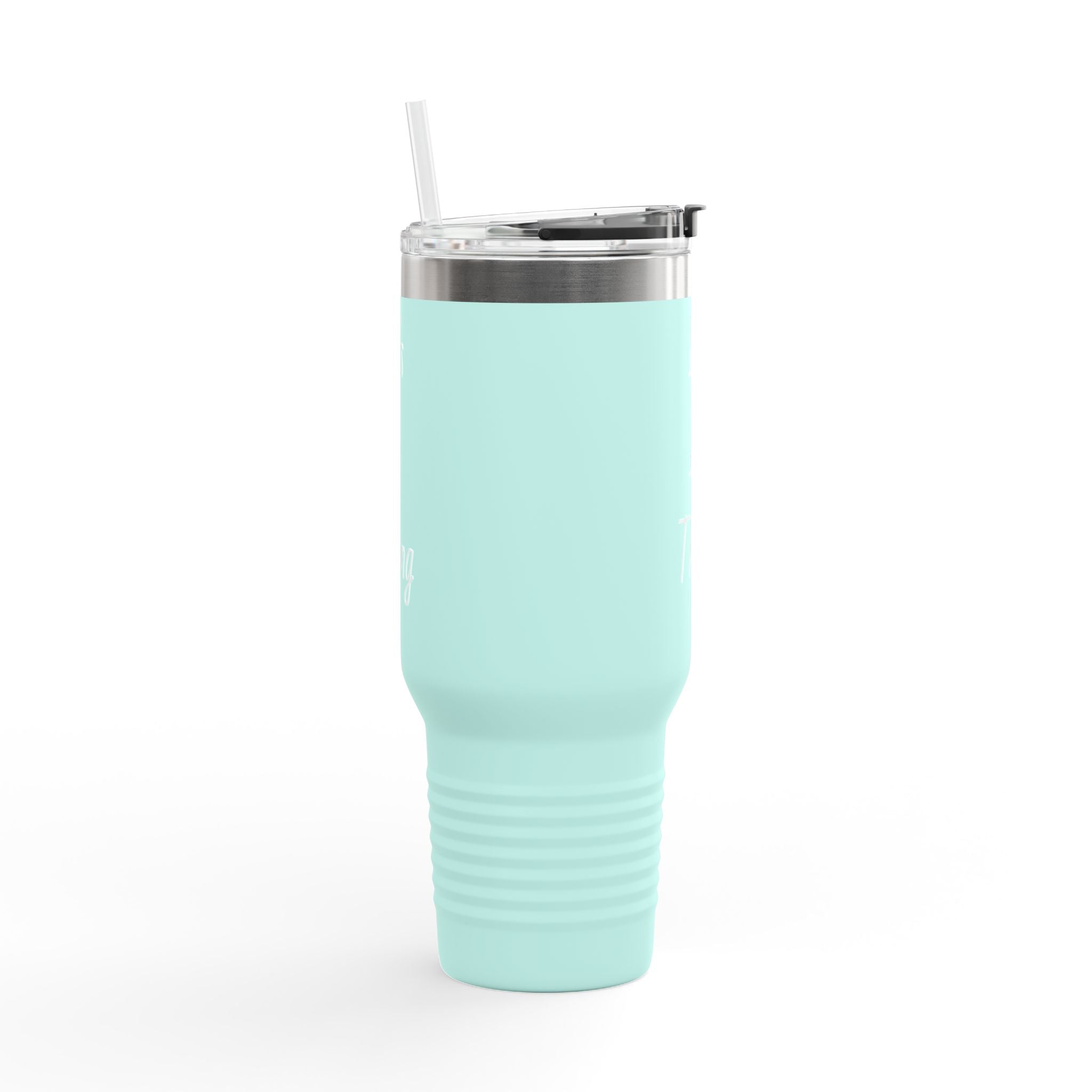 40oz Insulated Travel Mug — Red "It's A Thing" Tumbler with Handle