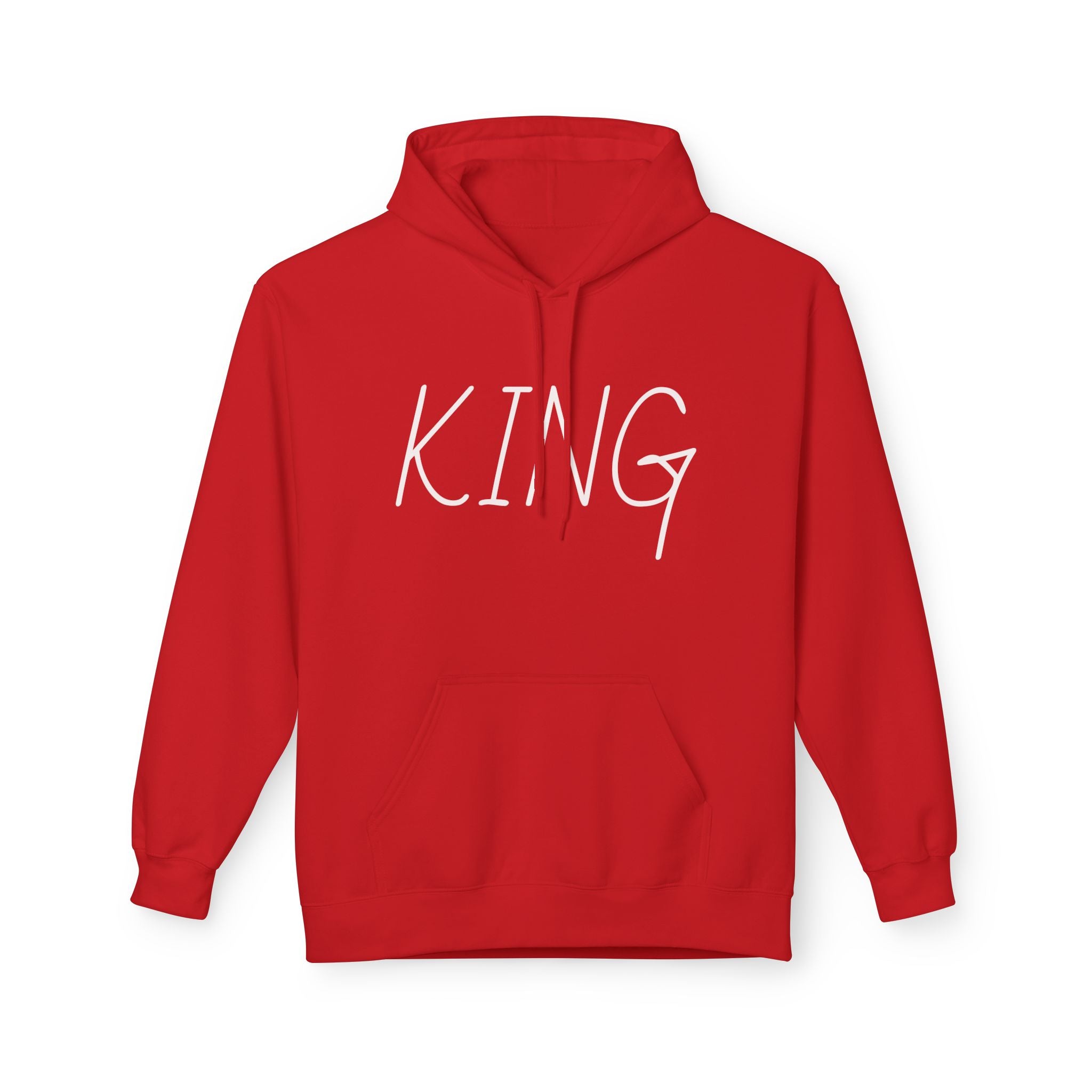 Hoodie — "King Don't Mess With My Queen" Back Print Cozy Fleece Pullover