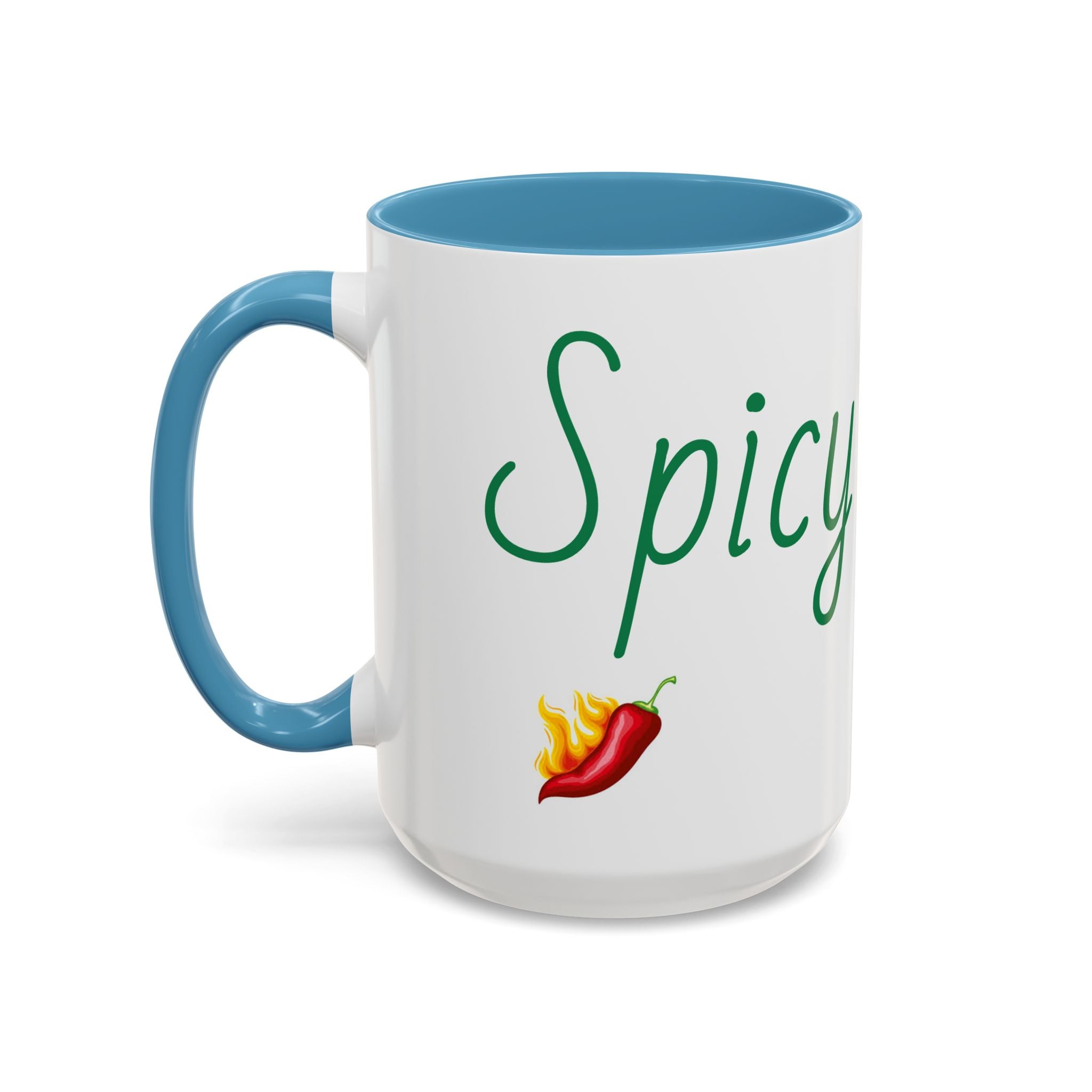 Spicy Queen Coffee Mug – 11/15oz Accent Ceramic Cup with Fiery Chili Design