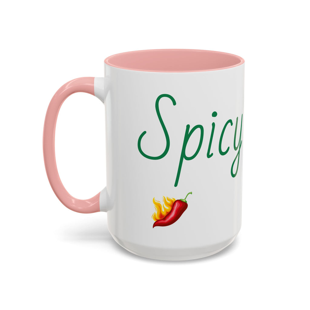 Spicy Queen Coffee Mug – 11/15oz Accent Ceramic Cup with Fiery Chili Design