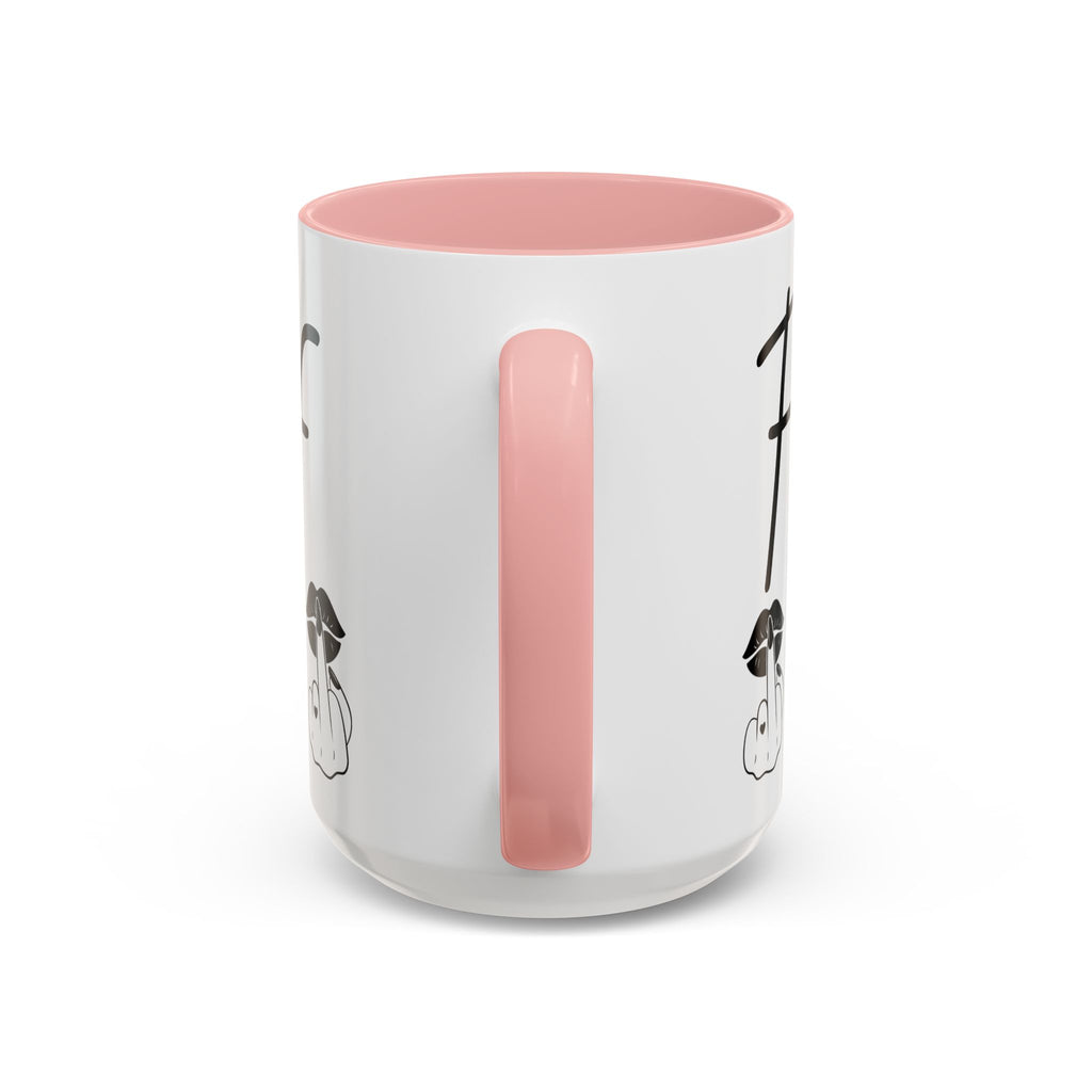 Coffee Mug — "Fook Off" Graphic Accent Mug with Kiss & Middle Finger Design