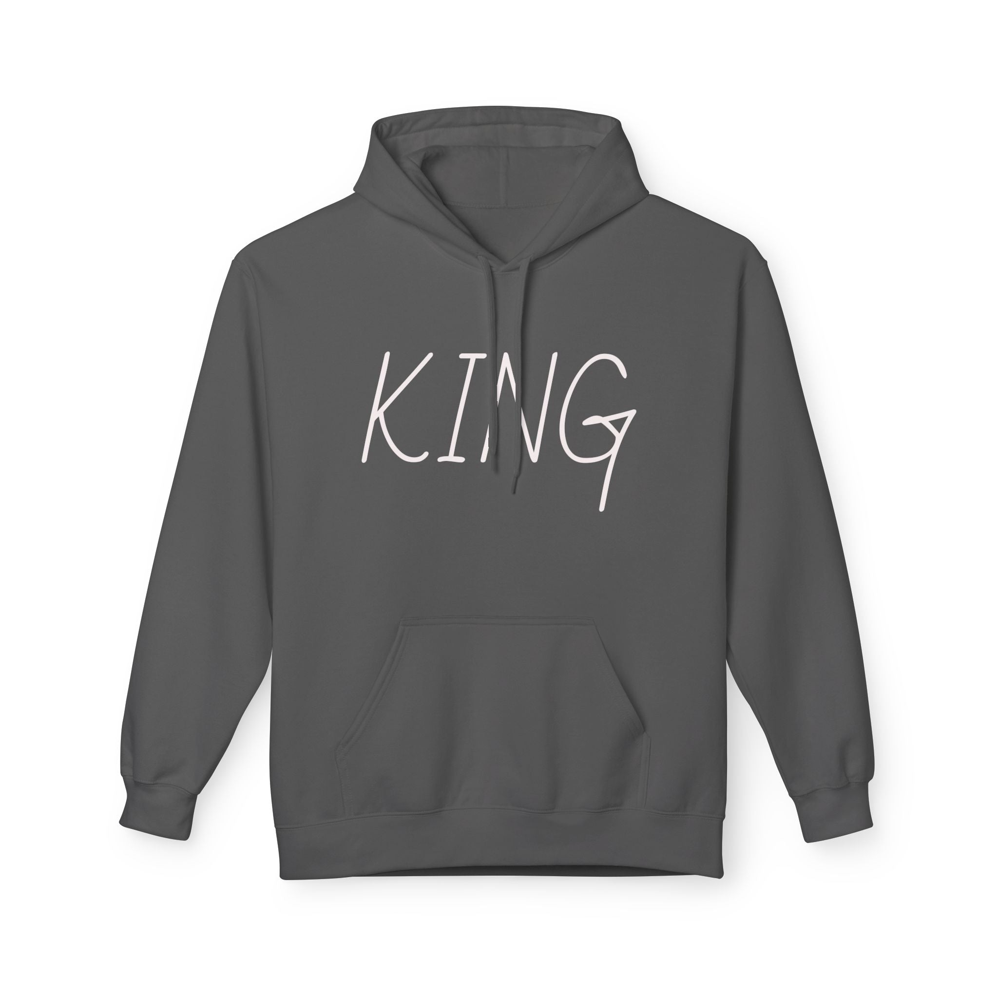 Hoodie — "King Don't Mess With My Queen" Back Print Cozy Fleece Pullover