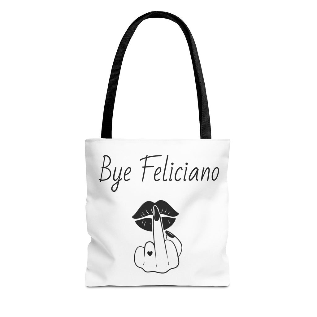 Tote Bag — "Bye Feliciano" Graphic Tote Bag with Sassy Lip & Middle Finger Design